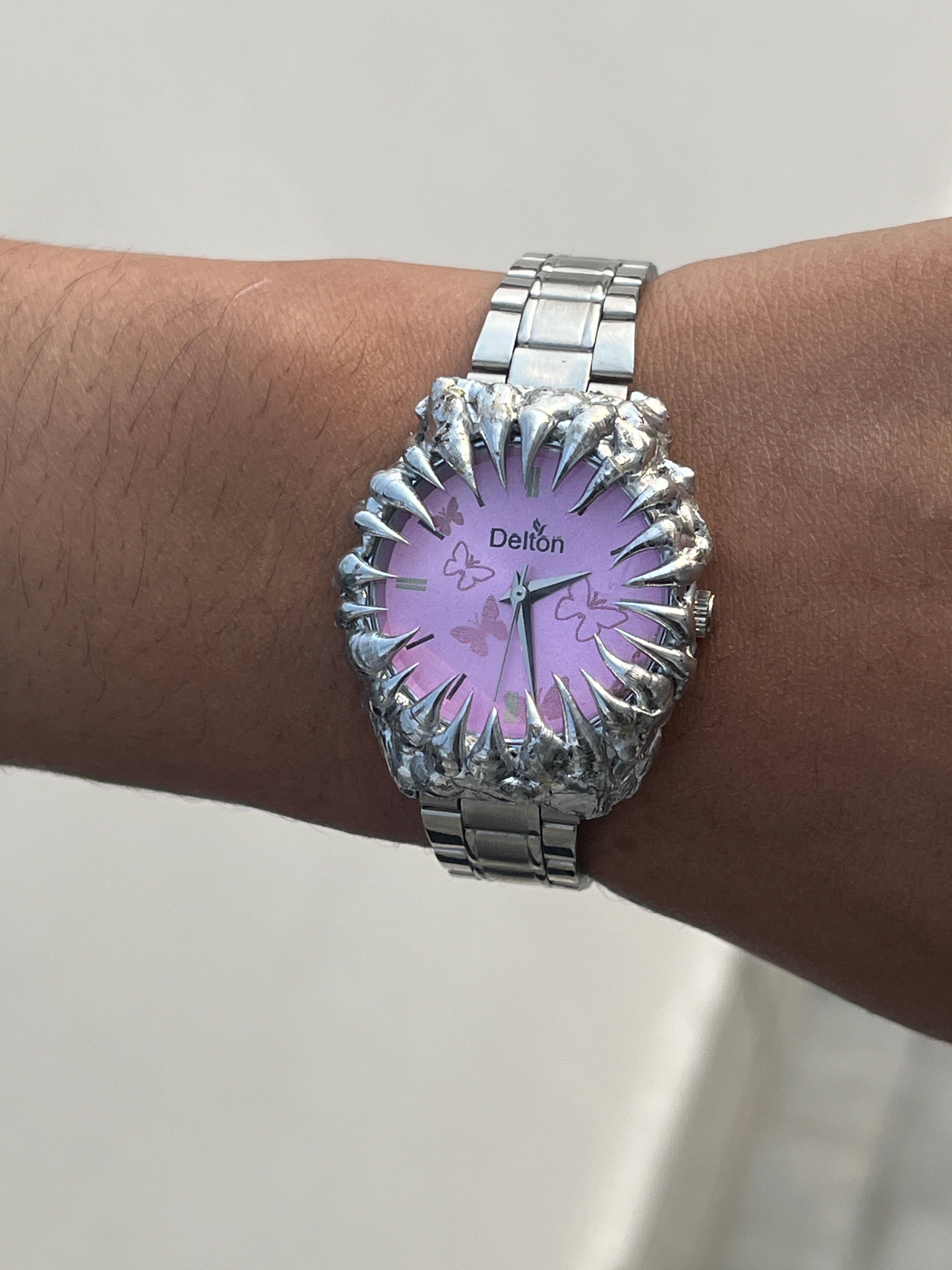 PUNK pink butterfly  dial