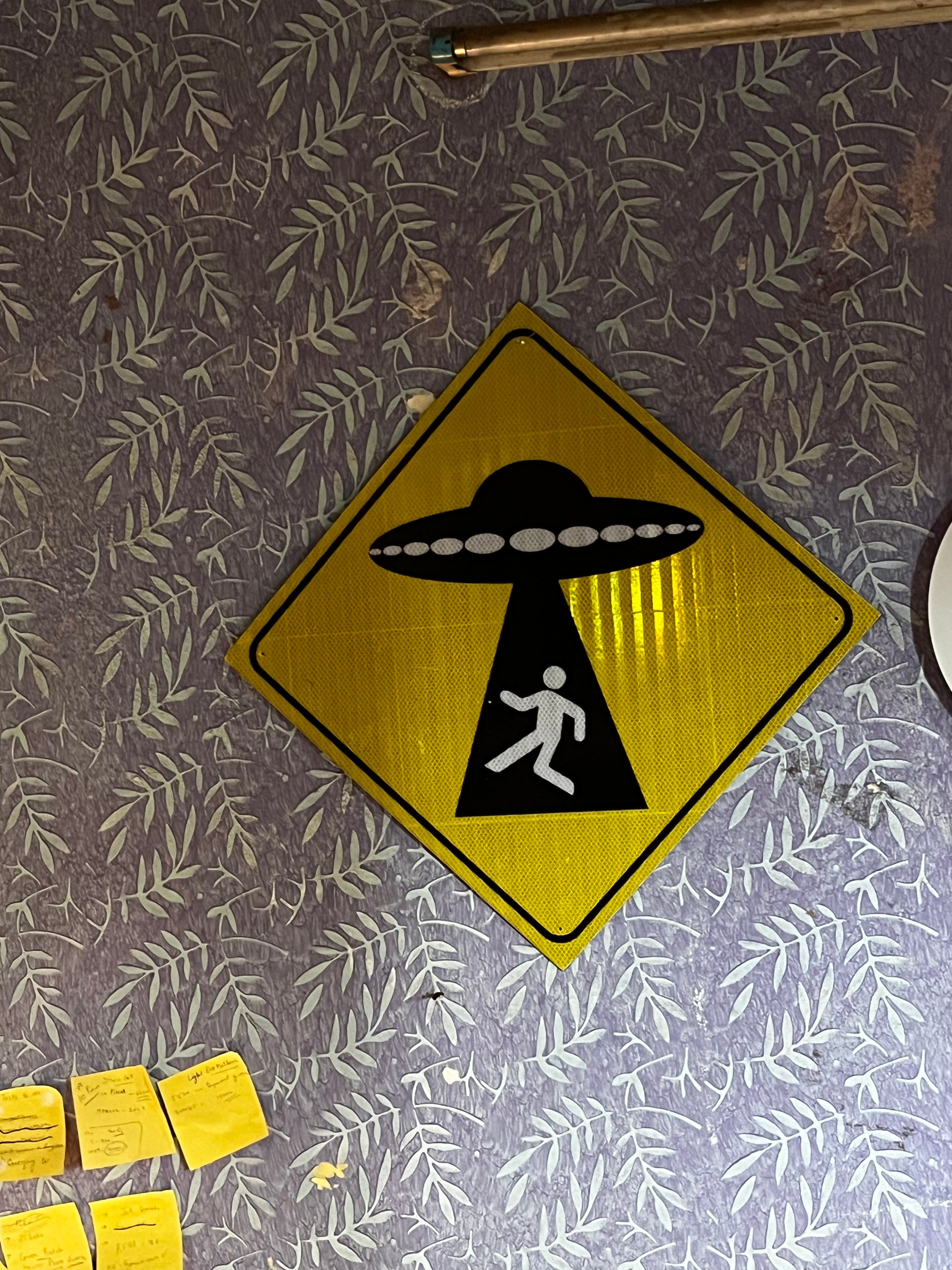 CUSTOM UFO Traffic SIGN
