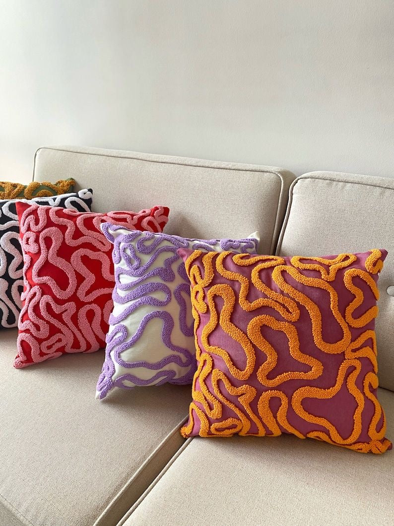 Black&White  Wave Pillow cover