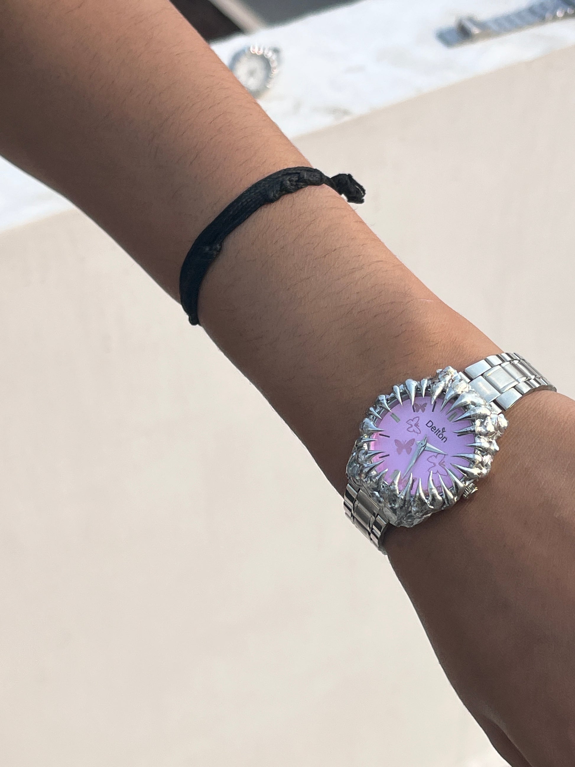 Delton pink butterfly  dial
