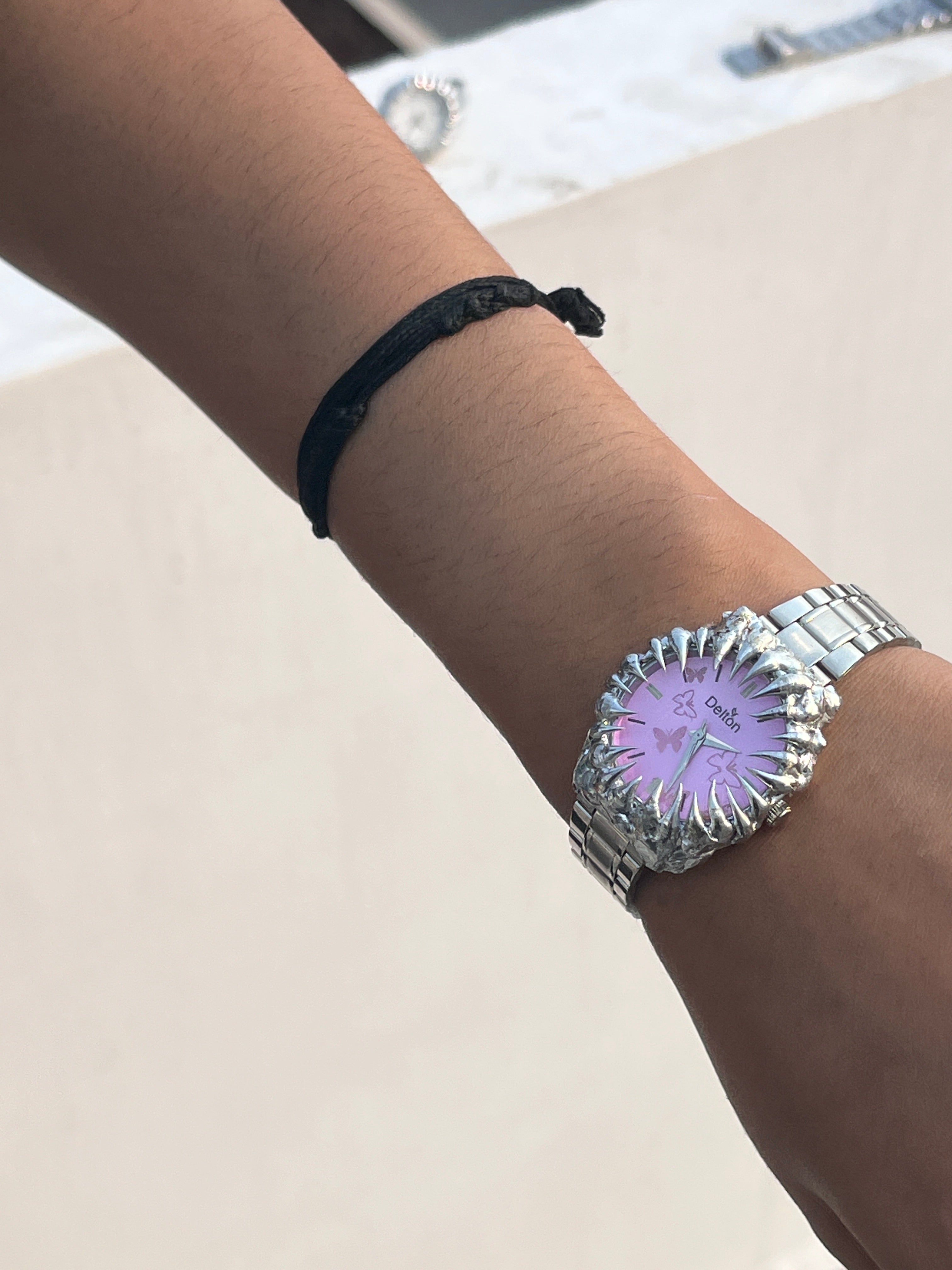 PUNK pink butterfly  dial