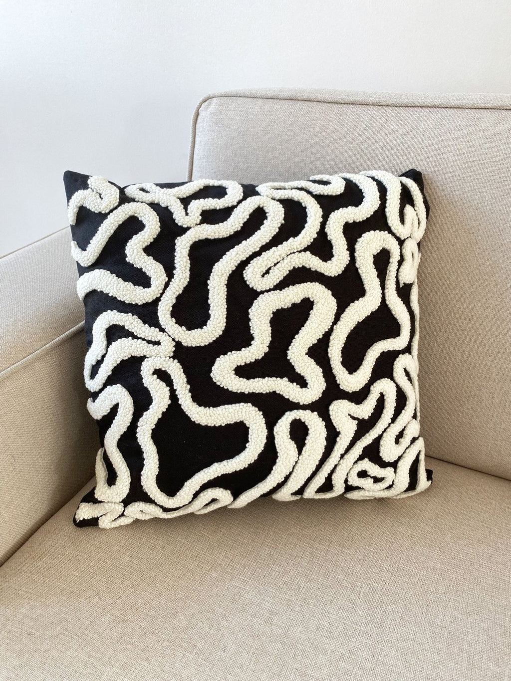 Black&White  Wave Pillow cover