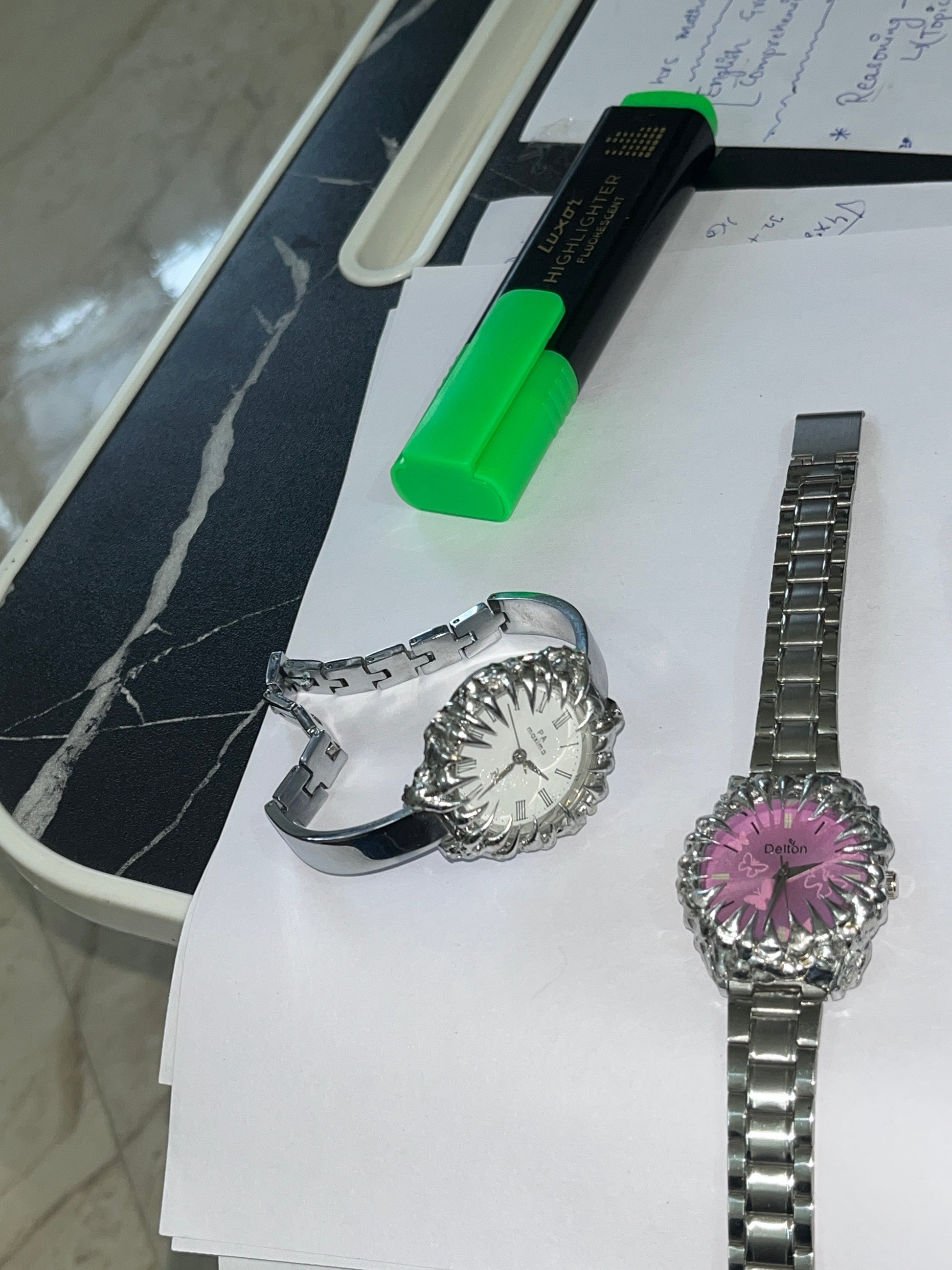 Delton pink butterfly  dial