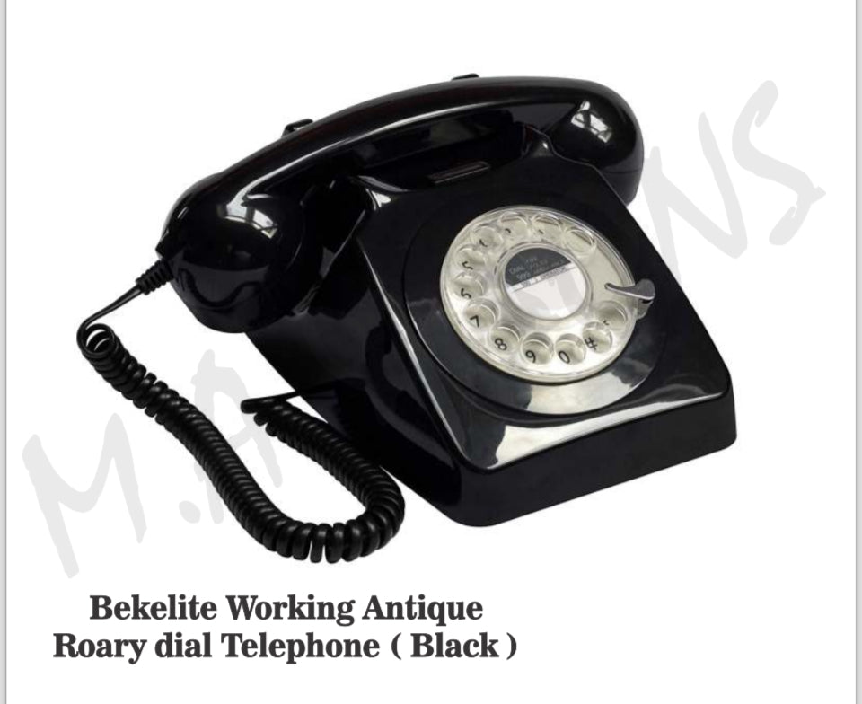 OldAge Black Rotary Telephone